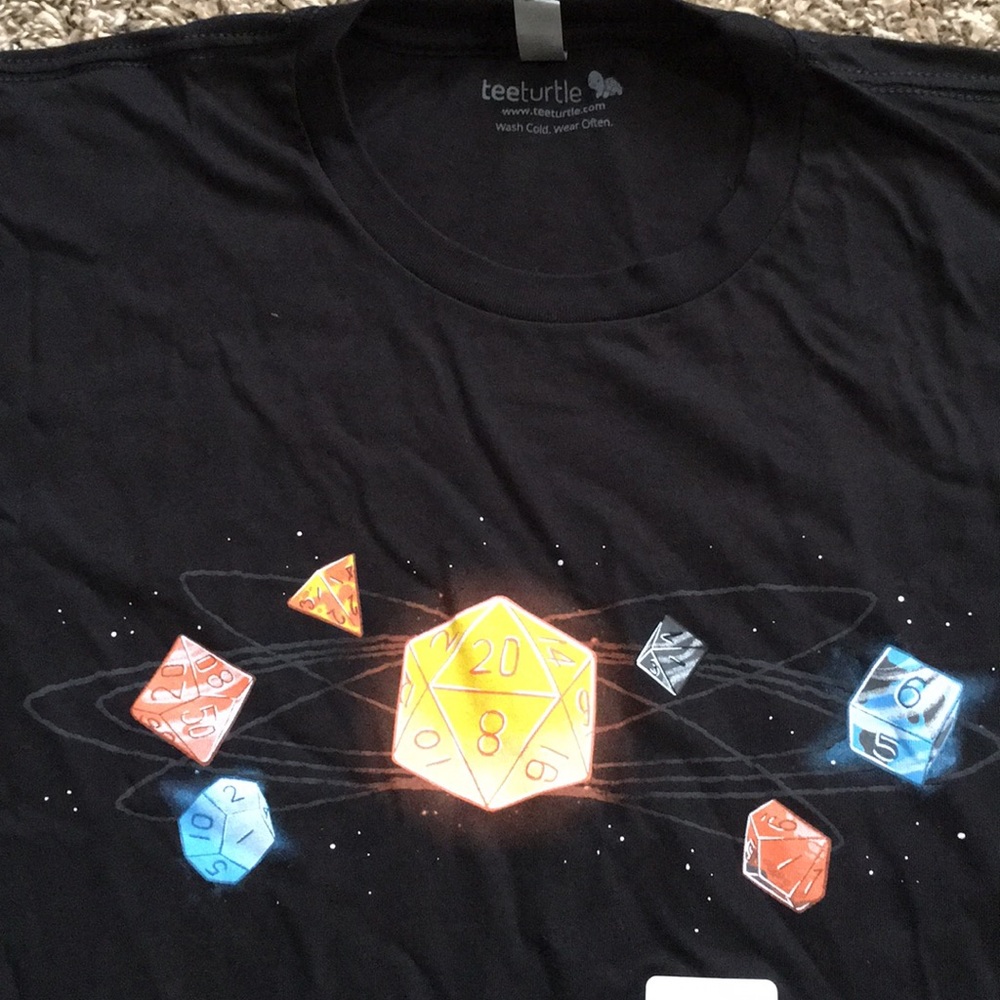 Teeturtle 100% Cotton Black T-shirt-XXL